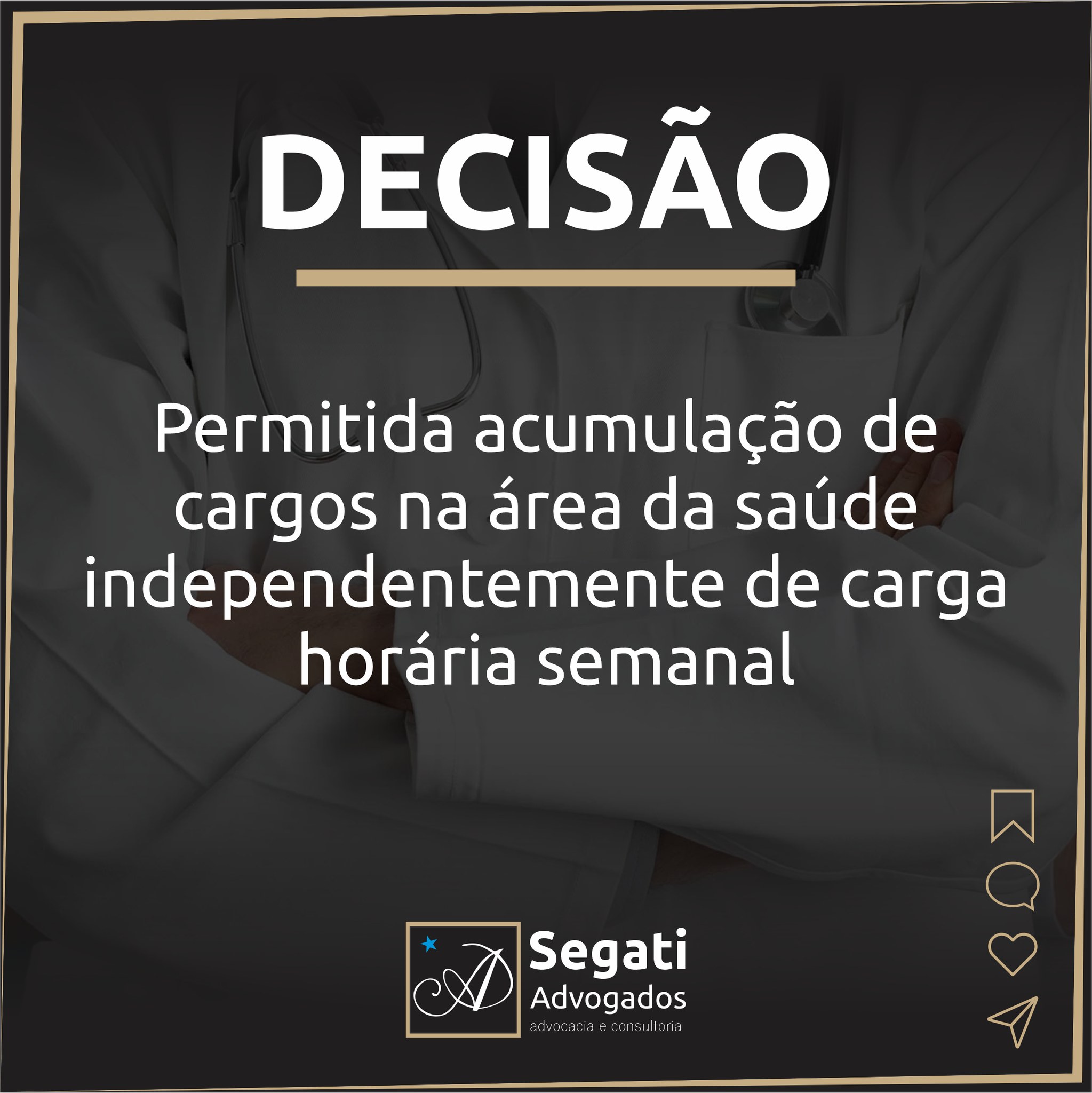 Permitida acumulação de cargos na área da saúde independentemente de carga horária semanal