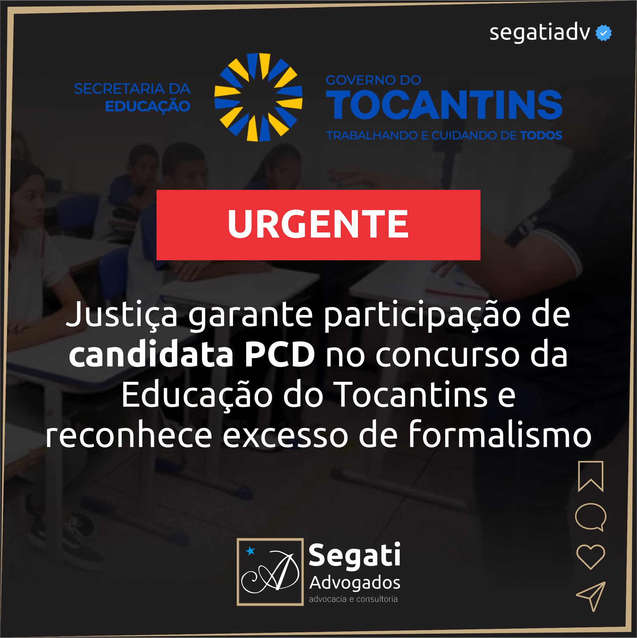 Justiça garante participação de candidata PCD no concurso da Educação do Tocantins e reconhece excesso de formalismo