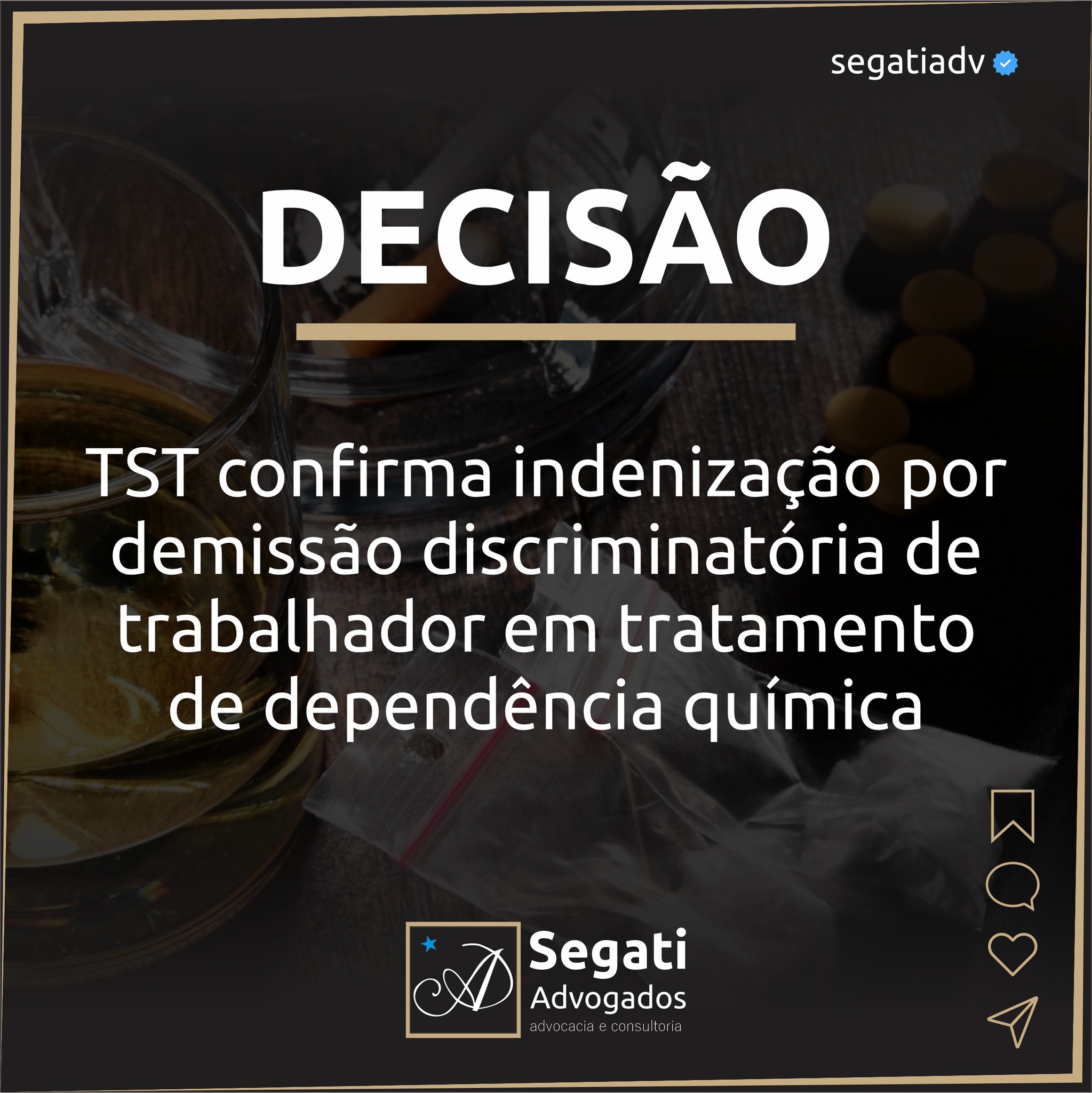 TST confirma indeniza&ccedil;&atilde;o por demiss&atilde;o discriminat&oacute;ria de trabalhador em tratamento de depend&ecirc;ncia qu&iacute;mica