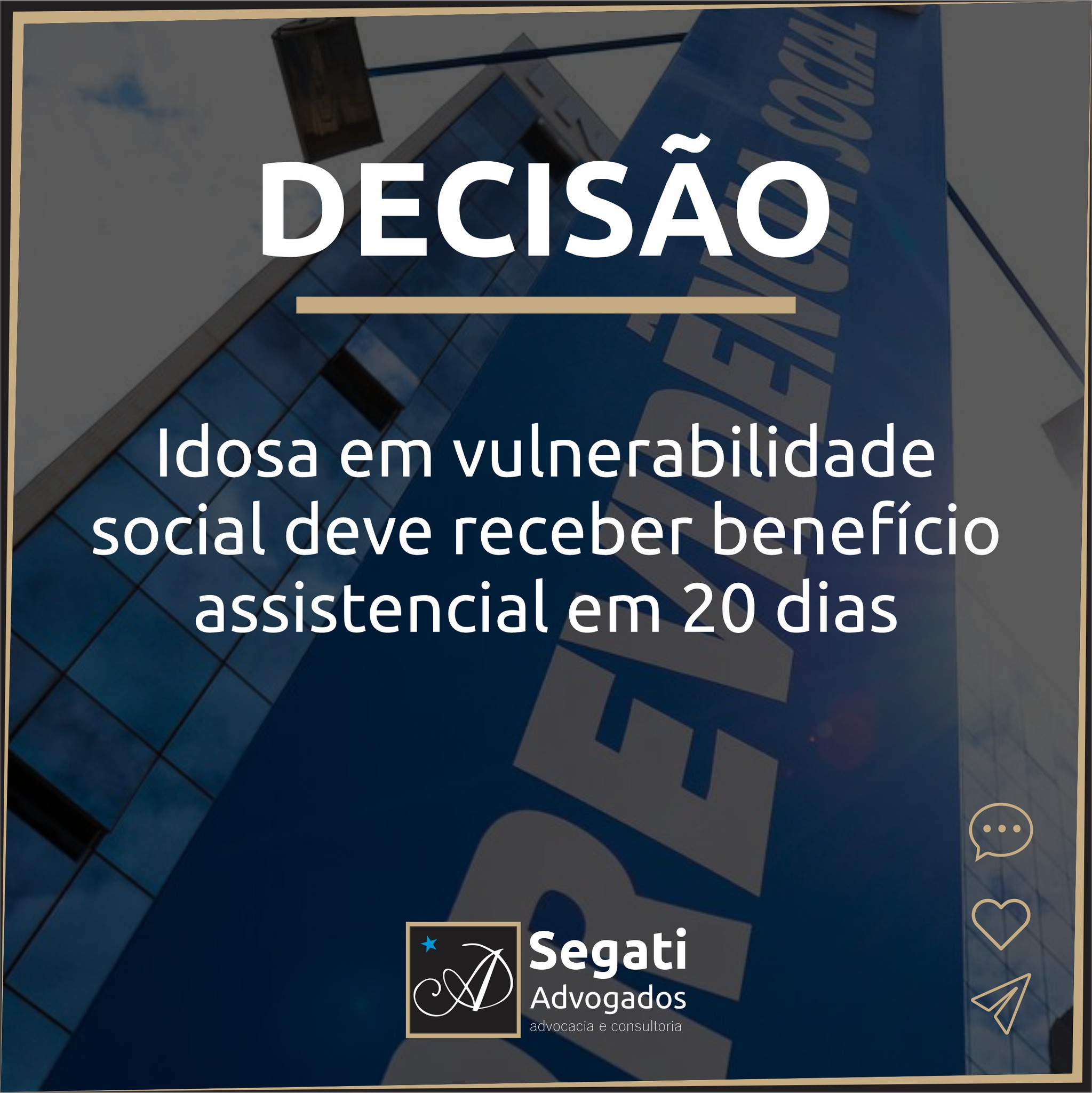Idosa em vulnerabilidade social deve receber benefício assistencial em 20 dias