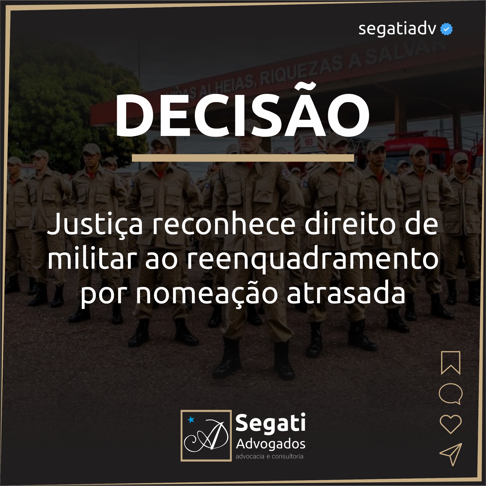 Justi&ccedil;a reconhece direito de militar ao reenquadramento por nomea&ccedil;&atilde;o atrasada