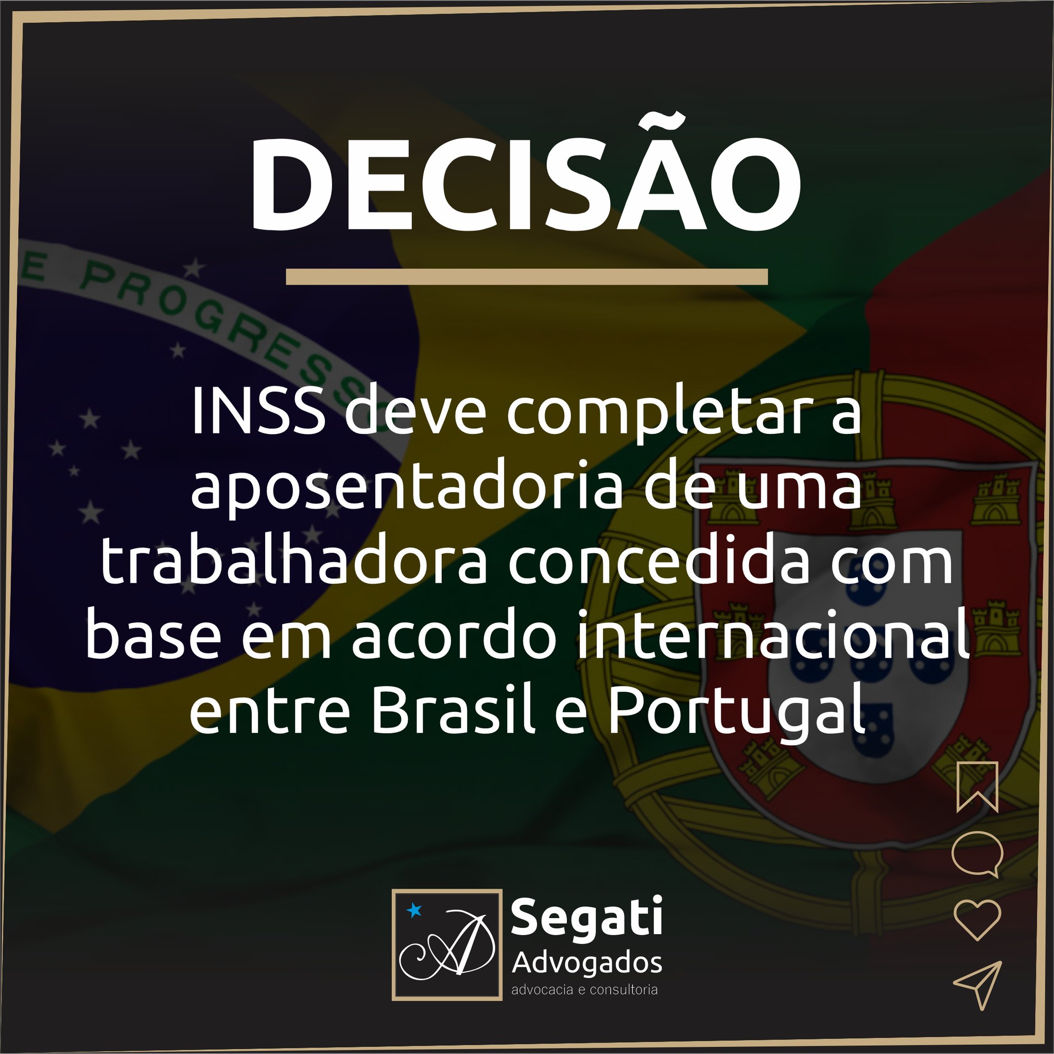 INSS deve completar a aposentadoria de uma trabalhadora concedida com base em acordo internacional entre Brasil e Portugal
