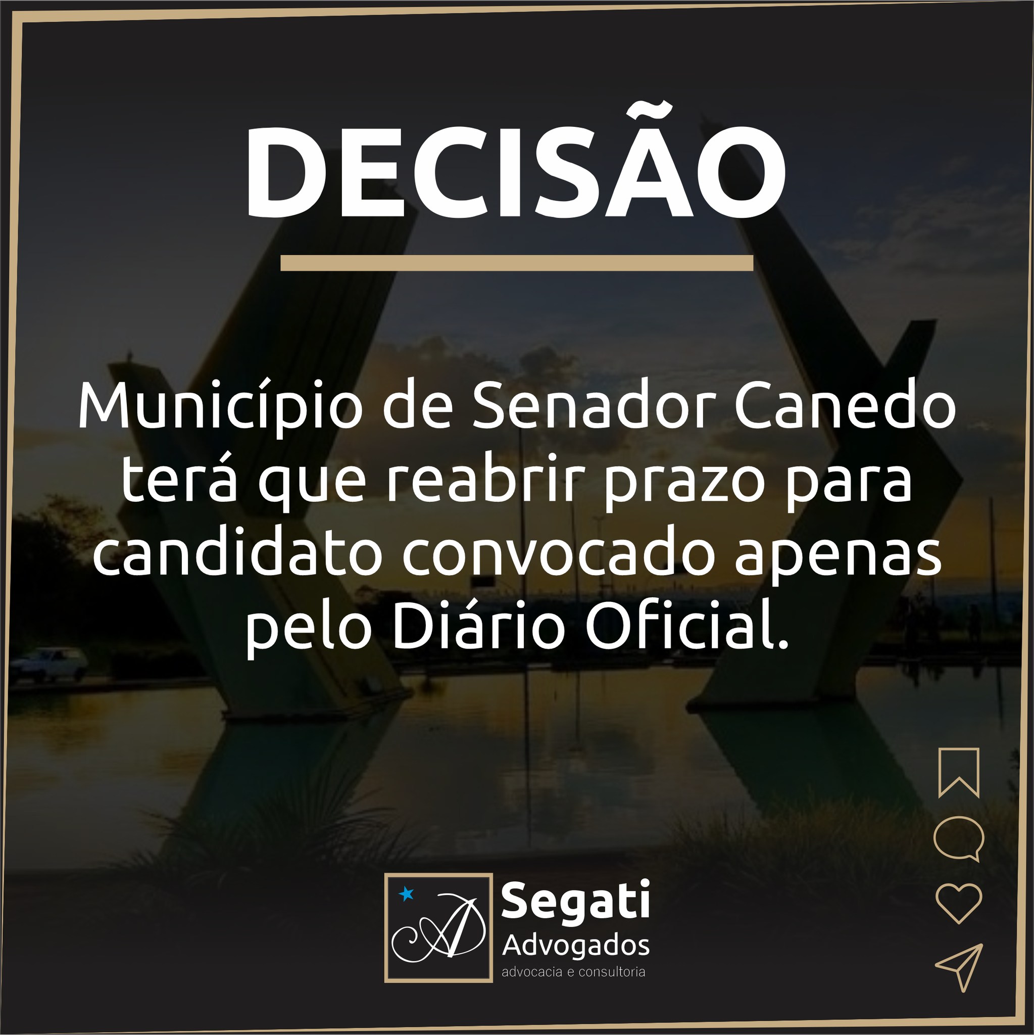 Município de Senador Canedo terá que reabrir prazo para candidato convocado apenas pelo Diário Oficial. 