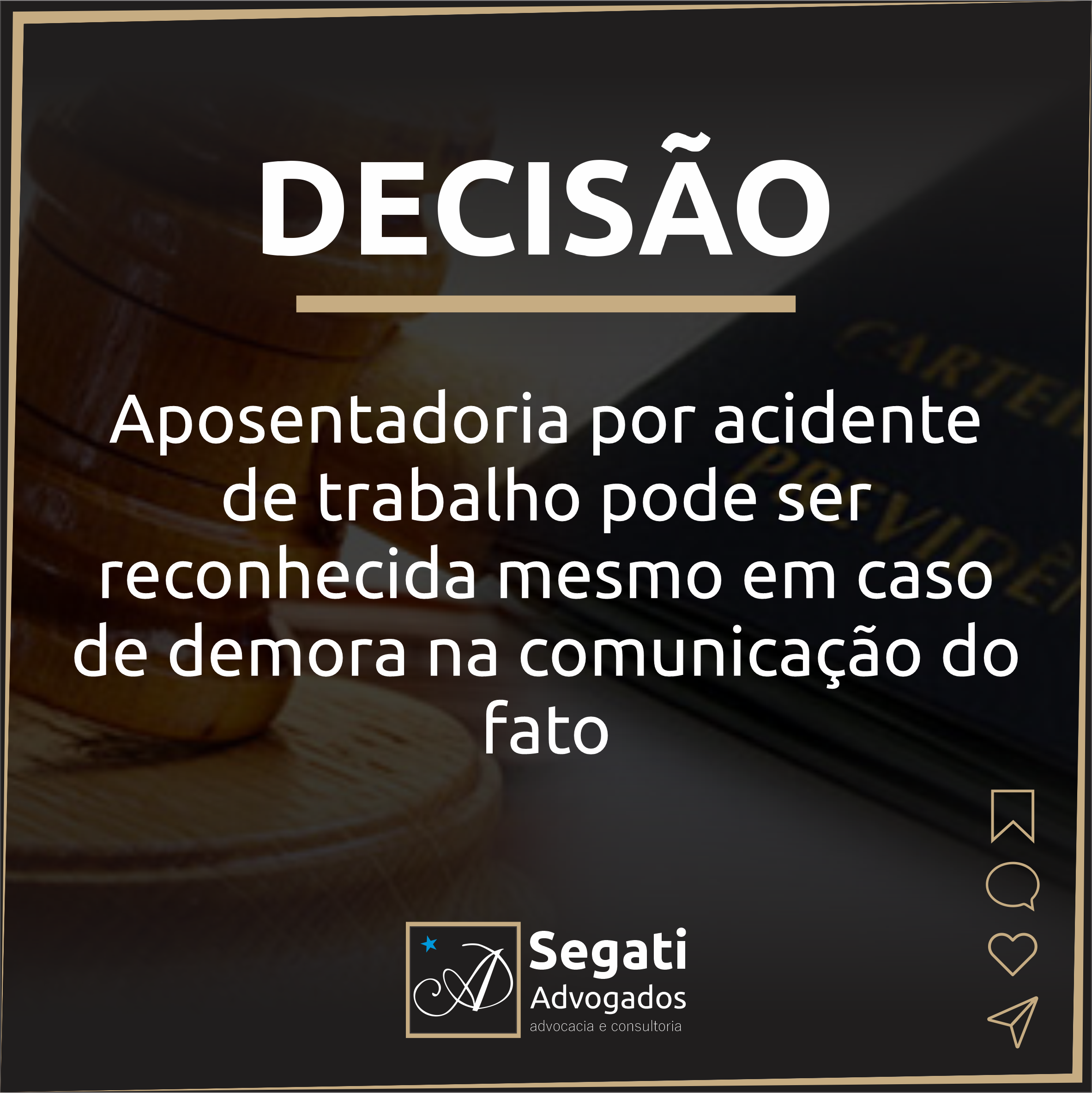 Aposentadoria por acidente de trabalho pode ser reconhecida mesmo em caso de demora na comunicação do fato