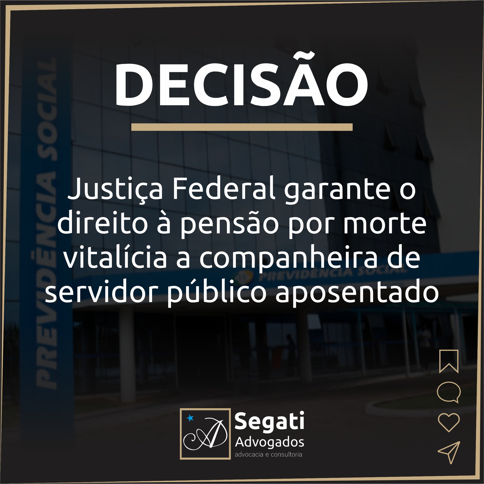Justi&ccedil;a Federal garante o direito &agrave; pens&atilde;o por morte vital&iacute;cia a companheira de servidor p&uacute;blico aposentado