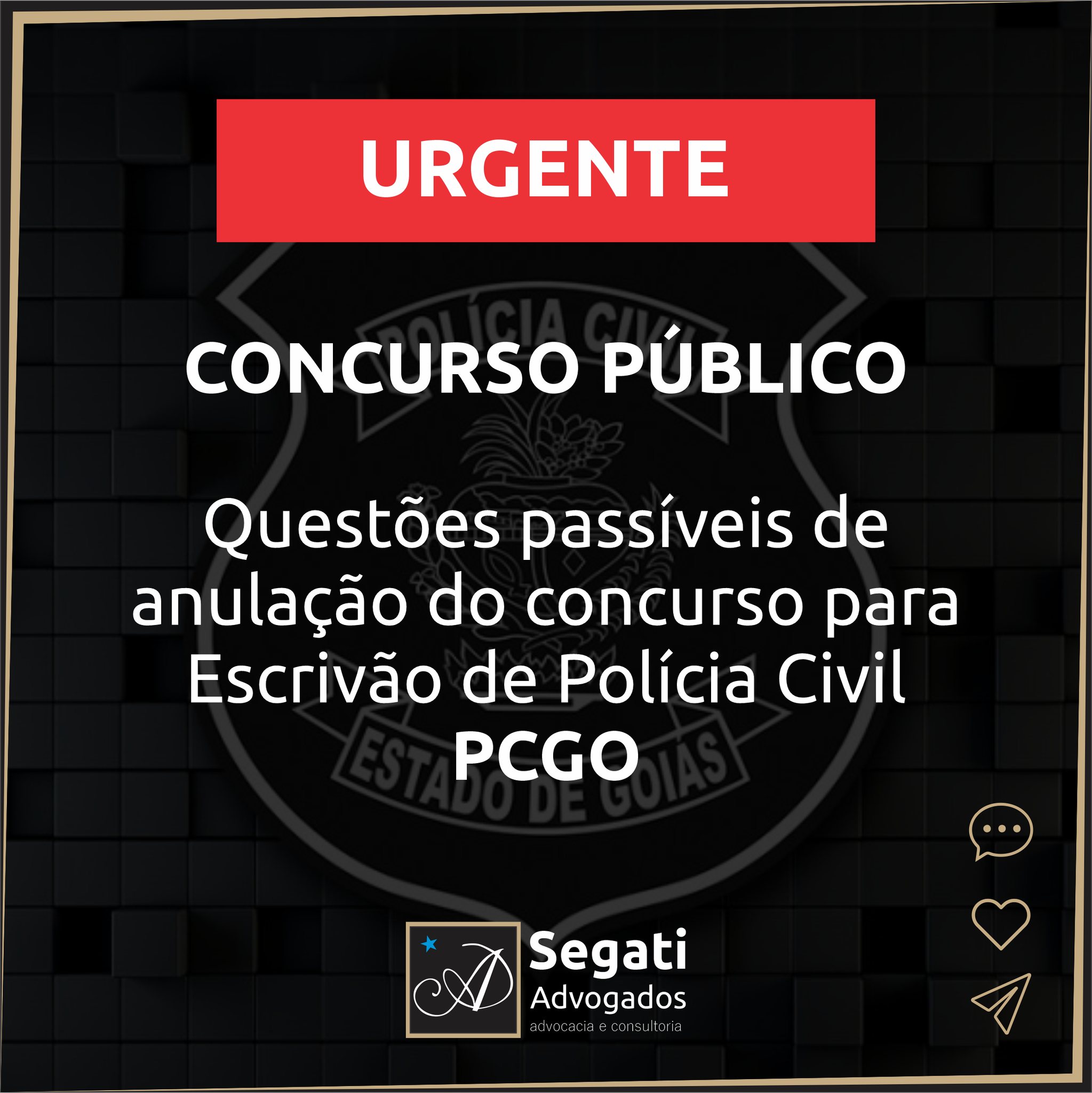 Questões passíveis de anulação do concurso para Escrivão de Polícia Civil PCGO
