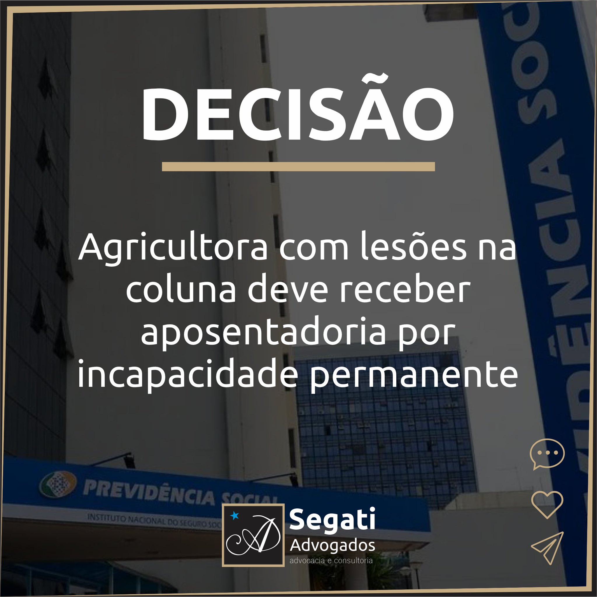 Agricultora com lesões na coluna deve receber aposentadoria por incapacidade permanente